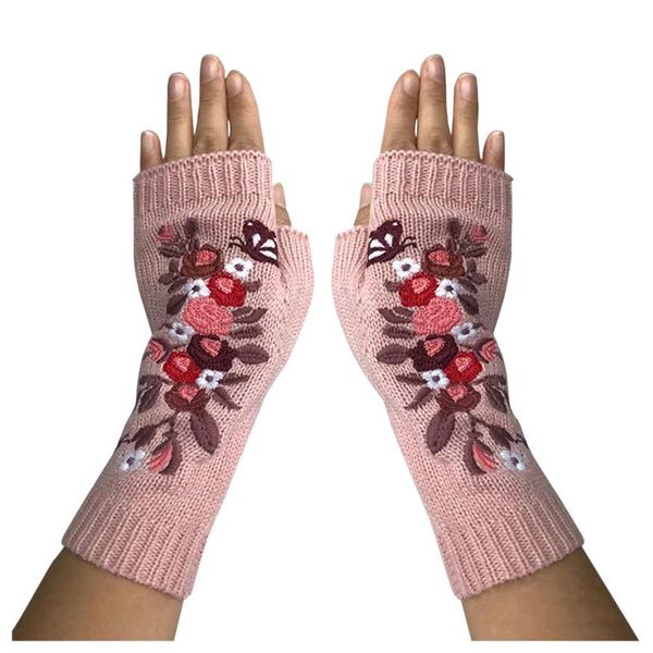 five fingers gloves butterfly flower mittens handmade embroidery autumn winter women' warm hand hook wool knitted adults, Blue;gray
five fingers gloves butterfly flower mittens handmade embroidery autumn winter women' warm hand hook wool knitted adults, Blue;gray