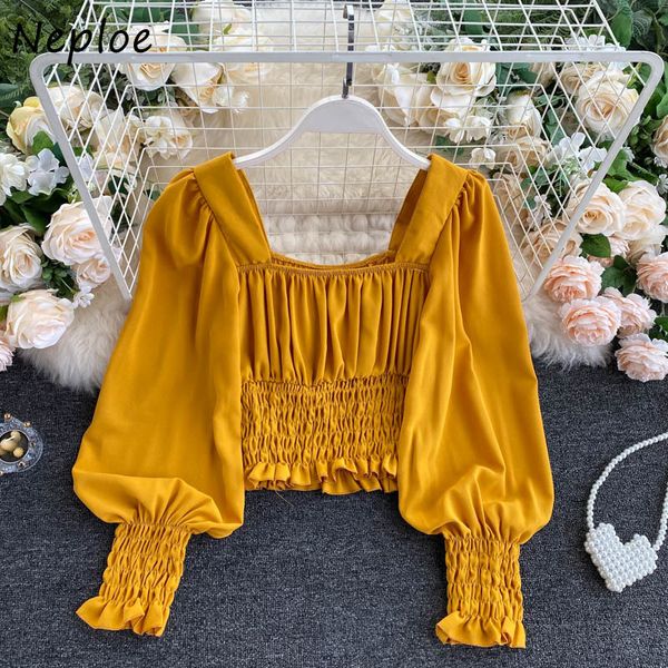 neploe pleated fungus patchwork femme blusas retro square collar slim waist lantern sleeve shirt autumn solid color women blouse 210423, White
neploe pleated fungus patchwork femme blusas retro square collar slim waist lantern sleeve shirt autumn solid color women blouse 210423, White