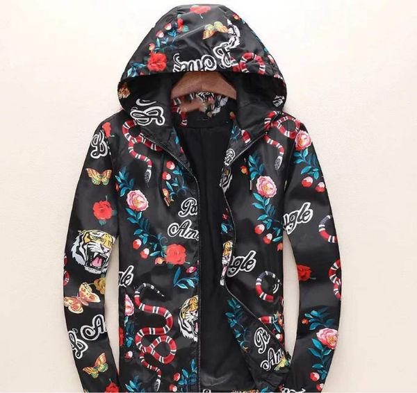 spring and autumn new jacket men's high-end hooded jacket slim spot tiger snake pattern, Black
spring and autumn new jacket men's high-end hooded jacket slim spot tiger snake pattern, Black