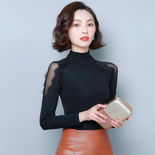 women's blouses & shirts mesh lace turtleneck blouse n fashion autumn shirt causal female slim women long sleeve womens black, White
women's blouses & shirts mesh lace turtleneck blouse n fashion autumn shirt causal female slim women long sleeve womens black, White