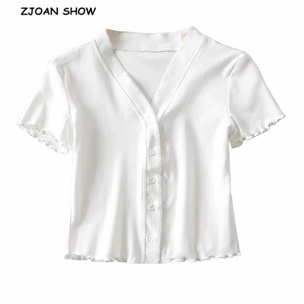 70's vintage v neck short sleeve tee base t-shirts cool girl single-breasted button t-shirt crop white 5 colors 210429
70's vintage v neck short sleeve tee base t-shirts cool girl single-breasted button t-shirt crop white 5 colors 210429
