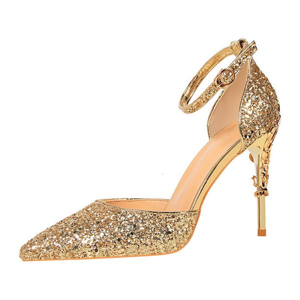 new summer fashion shoes woman sequined cloth pumps party crystal silver carved metal heel wedding high heels sandas a0, Black
new summer fashion shoes woman sequined cloth pumps party crystal silver carved metal heel wedding high heels sandas a0, Black