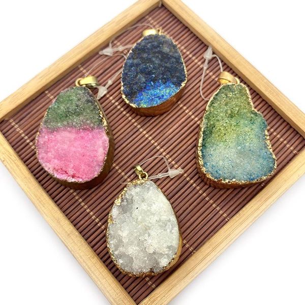 charms natural stone fashion crystal pendant two-color stitching edging retro exquisite ladies wedding necklace accessories, Bronze;silver
charms natural stone fashion crystal pendant two-color stitching edging retro exquisite ladies wedding necklace accessories, Bronze;silver
