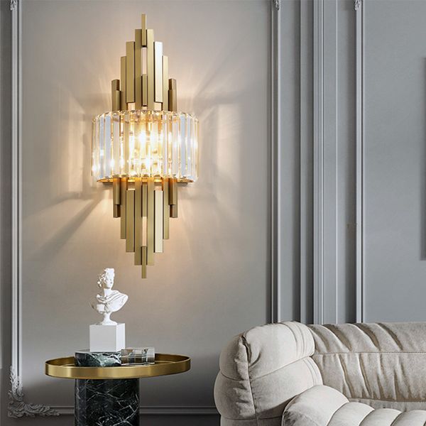 light luxury wall lamp with shiny k9 crystal lampshade for bedside living room dining aisle decor sconces lamp
light luxury wall lamp with shiny k9 crystal lampshade for bedside living room dining aisle decor sconces lamp