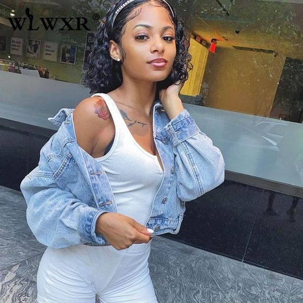 women's jackets wlwxr streetwear washed jeans jacket women coat lantern sleeve denim crop female cropped ladies spring 2021, Black;brown
women's jackets wlwxr streetwear washed jeans jacket women coat lantern sleeve denim crop female cropped ladies spring 2021, Black;brown