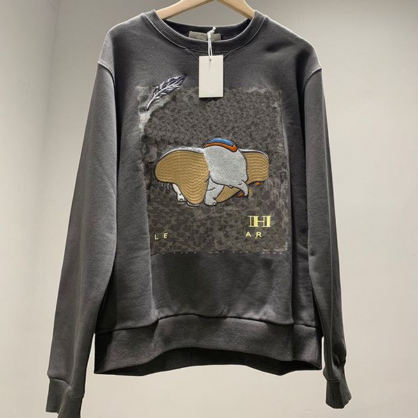 design clothing high version kou + autumn 21 heavy industry embroidered elephant round neck sweater men's and women's same casual, Black
design clothing high version kou + autumn 21 heavy industry embroidered elephant round neck sweater men's and women's same casual, Black