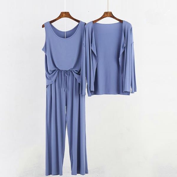 women's sleepwear modal cotton pajamas women long sleeve shirt + vest trousers three pieces set casual women's home clothes pijama, Black;red
women's sleepwear modal cotton pajamas women long sleeve shirt + vest trousers three pieces set casual women's home clothes pijama, Black;red
