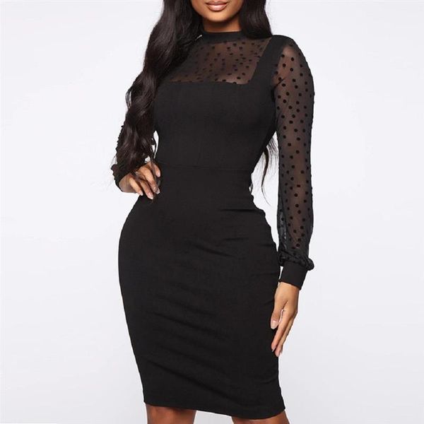 casual dresses women's see-through long sleeves dress polka dot slim bodycon mesh wrapped hip 2021 vestidos de mujer, Black;gray
casual dresses women's see-through long sleeves dress polka dot slim bodycon mesh wrapped hip 2021 vestidos de mujer, Black;gray