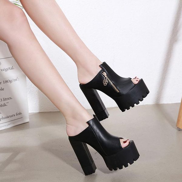 15cm women's summer thick heels women sandals wedges platform slides slingback sandal high heel, Black
15cm women's summer thick heels women sandals wedges platform slides slingback sandal high heel, Black