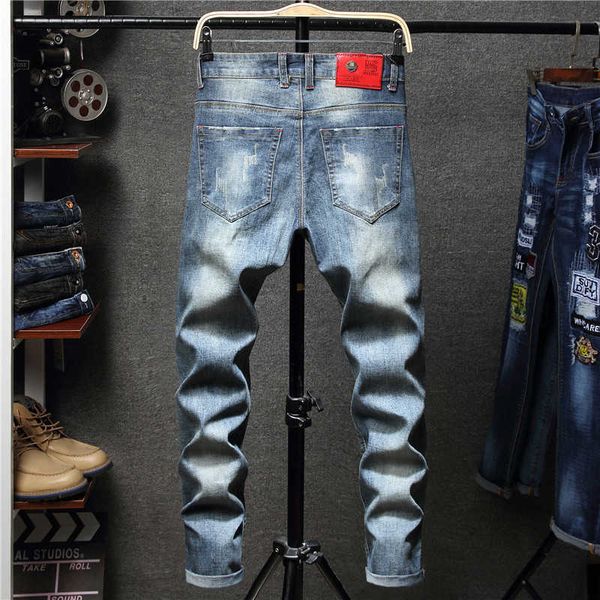 men's jeans jeans men ripped fashion embroidery skinny biker man motorcycle streetwear slim fit holes joggers denim trousers 4ckb, Blue
men's jeans jeans men ripped fashion embroidery skinny biker man motorcycle streetwear slim fit holes joggers denim trousers 4ckb, Blue