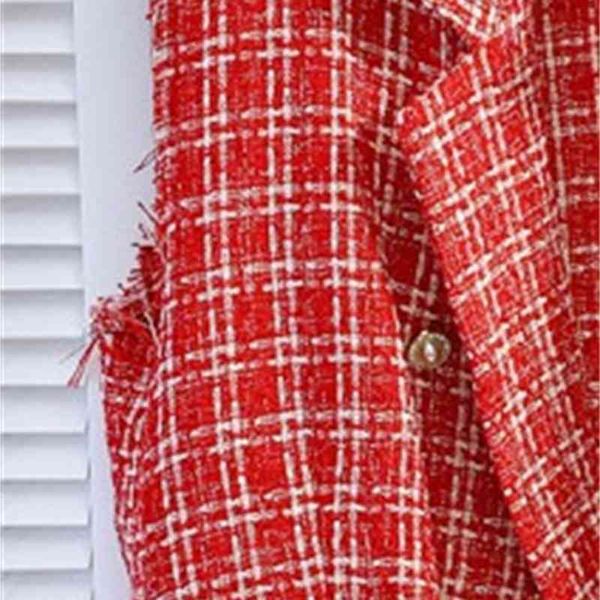 2021 autumn and winter woven tweed loose suit lapel short sleeveless fringed waistcoat vest women rt36, Black;white
2021 autumn and winter woven tweed loose suit lapel short sleeveless fringed waistcoat vest women rt36, Black;white
