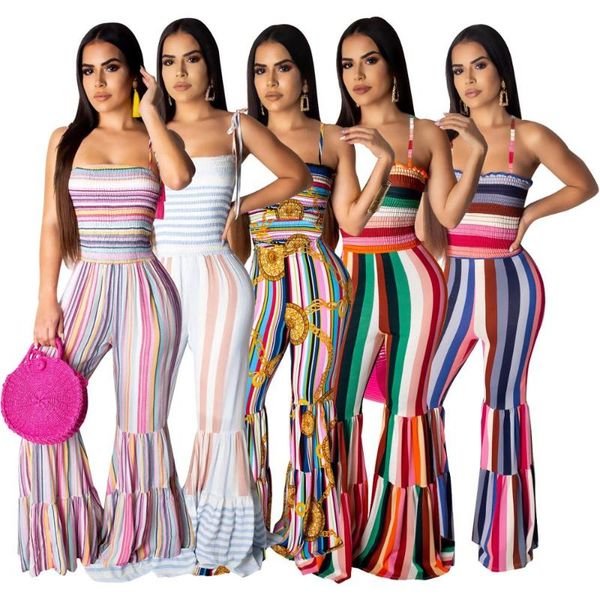 women's jumpsuits & rompers women rainbow striped jumpsuit summer boot cut sleeveless playsuit 2021 off shoulder elegant casual bodysui, Black;white
women's jumpsuits & rompers women rainbow striped jumpsuit summer boot cut sleeveless playsuit 2021 off shoulder elegant casual bodysui, Black;white