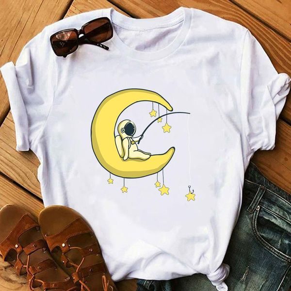 women's t-shirt astronaut moon printed summer short sleeve 2021 couple street fashion loose kawaii harajuku artistic, White
women's t-shirt astronaut moon printed summer short sleeve 2021 couple street fashion loose kawaii harajuku artistic, White
