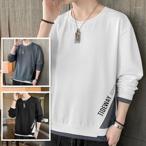 sleeve t-shirt loose korean fashion brand spring leisure long clothes autumn and winter sweater men's summer t-shirts, White;black
sleeve t-shirt loose korean fashion brand spring leisure long clothes autumn and winter sweater men's summer t-shirts, White;black