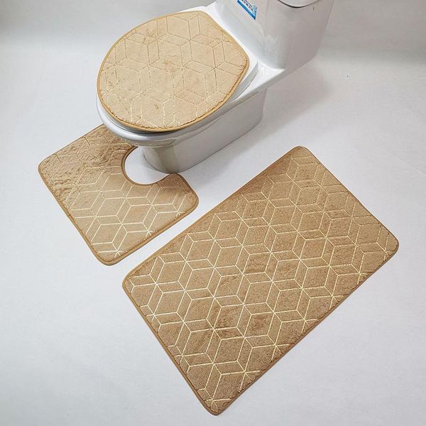 bath mats polyester geometric carpet suit with three-spieces absorption non-slip comfortable safe for bathroom kitchen dec889
bath mats polyester geometric carpet suit with three-spieces absorption non-slip comfortable safe for bathroom kitchen dec889