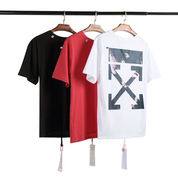 three 2021 summer tide off solid style back print pattern loose round neck casual short sleeve t-shirt, White;black
three 2021 summer tide off solid style back print pattern loose round neck casual short sleeve t-shirt, White;black