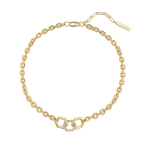 chokers high-end style luxury niche design diamond ring buckle geometric clavicle necklace european and american retro female, Golden;silver
chokers high-end style luxury niche design diamond ring buckle geometric clavicle necklace european and american retro female, Golden;silver
