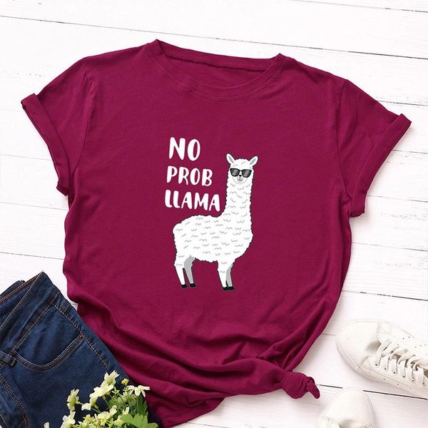 women's t-shirt plus size s-5xl kawaii alpaca print shirt women t 100%cotton o neck short sleeve summer casual tee clothing, White
women's t-shirt plus size s-5xl kawaii alpaca print shirt women t 100%cotton o neck short sleeve summer casual tee clothing, White
