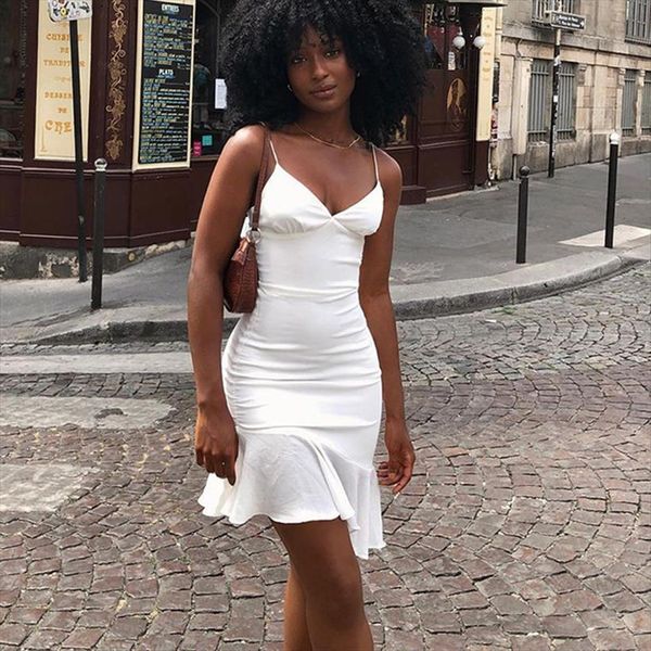 v neck bodycon womens dresses spaghetti straps ruffles mini club party elegant sleeveless summer sundress outfits holiday, Black;gray
v neck bodycon womens dresses spaghetti straps ruffles mini club party elegant sleeveless summer sundress outfits holiday, Black;gray