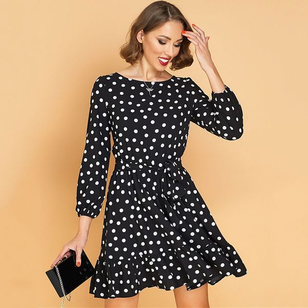 autumn ruffles sashes floral/dot print dress for women casual lantern sleeve o-neck a line mini dresses famme vestidos 210319, Black;gray
autumn ruffles sashes floral/dot print dress for women casual lantern sleeve o-neck a line mini dresses famme vestidos 210319, Black;gray