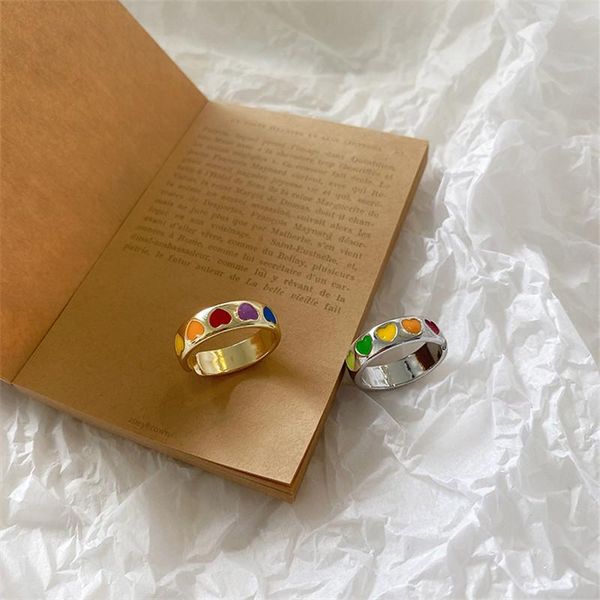 vintage bohemia colorful enamel love heart ring cute simple metal gold silver color rings for women punk rock jewelry cluster, Golden;silver
vintage bohemia colorful enamel love heart ring cute simple metal gold silver color rings for women punk rock jewelry cluster, Golden;silver