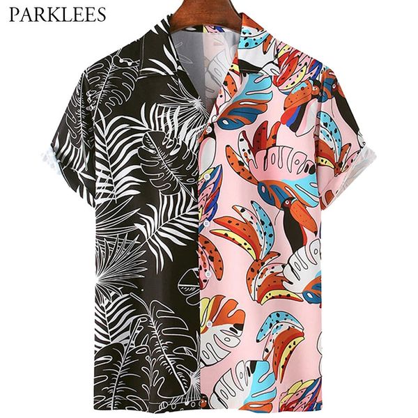 colorful leaf printed mens summer hawaiian shirt fashion patchwork shirts for men casual button up men short sleeve shirt 210524, White;black
colorful leaf printed mens summer hawaiian shirt fashion patchwork shirts for men casual button up men short sleeve shirt 210524, White;black