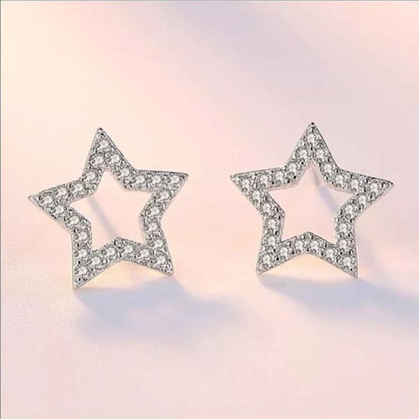 stud korean ins style earrings small hollow five pointed star temperament versatile geometric female, Golden;silver
stud korean ins style earrings small hollow five pointed star temperament versatile geometric female, Golden;silver