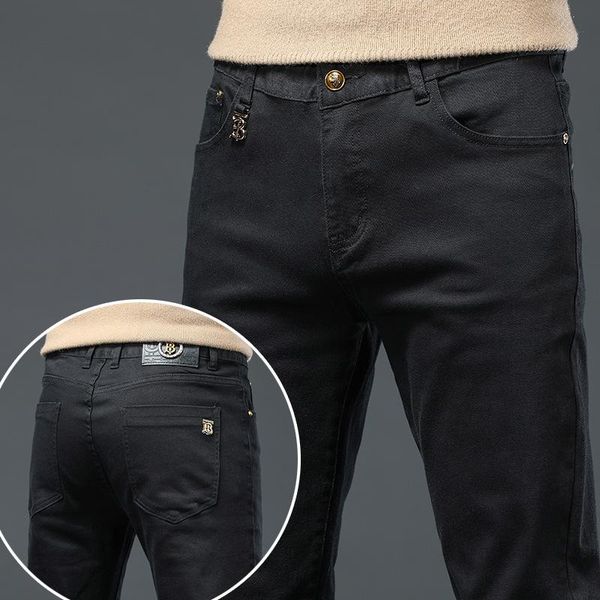 luren spring european station foreign trade jeans men's high-end embroidered denim trousers stretch slim fashion brand, Blue
luren spring european station foreign trade jeans men's high-end embroidered denim trousers stretch slim fashion brand, Blue