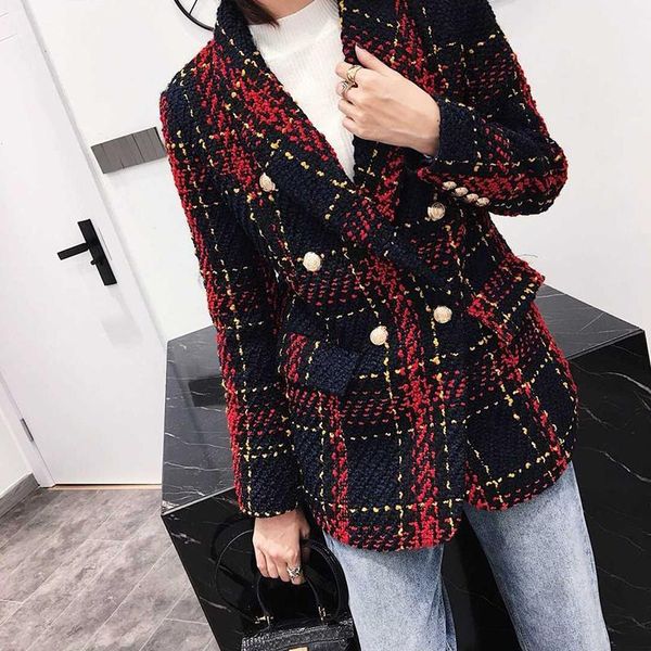 women's suits & blazers tweed plate blower women's jackets restore line red weave double-breasted button women winter high quality, White;black
women's suits & blazers tweed plate blower women's jackets restore line red weave double-breasted button women winter high quality, White;black