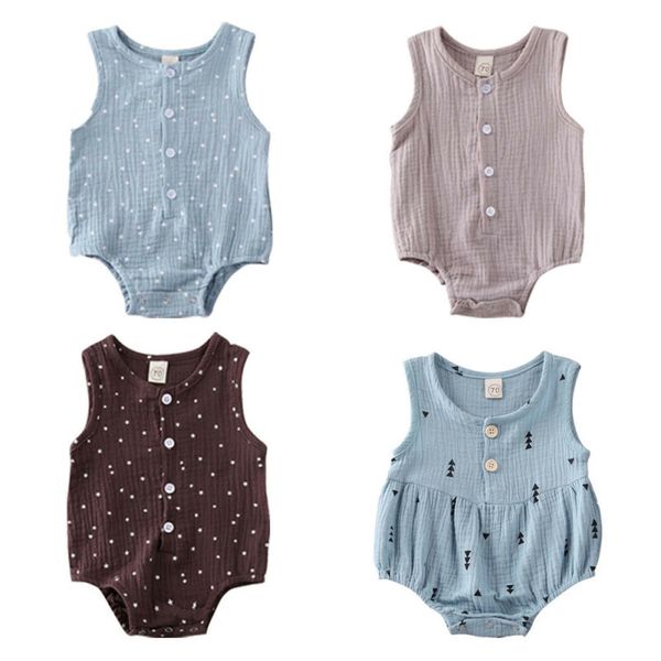 newborn infant baby girls boys bodysuits clothes sleeveless button print jumpsuit bodysuit outfit 0-12m, White
newborn infant baby girls boys bodysuits clothes sleeveless button print jumpsuit bodysuit outfit 0-12m, White