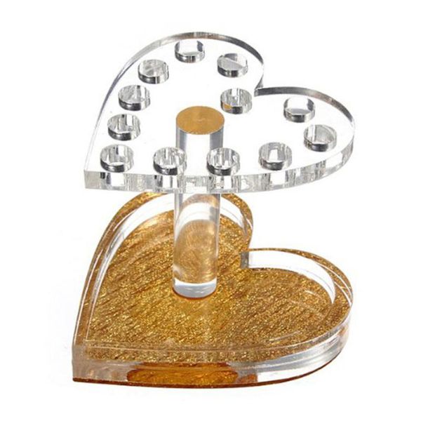 1pc heart sahped nail art pen holder tools uv brush polish rest holders stands (golden transparent) storage boxes & bins
1pc heart sahped nail art pen holder tools uv brush polish rest holders stands (golden transparent) storage boxes & bins