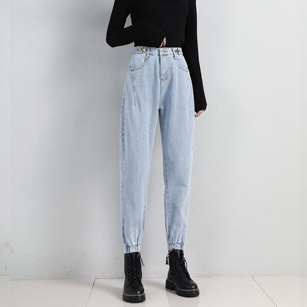 women's jeans elastic waist women loose 2021 spring and autumn high harem pants casual thin ankle-length, Blue
women's jeans elastic waist women loose 2021 spring and autumn high harem pants casual thin ankle-length, Blue