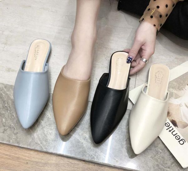 slippers baotou half thick heel 2021 pointed toe all-match fashion outer wear muller lazy low women's shoes, Black
slippers baotou half thick heel 2021 pointed toe all-match fashion outer wear muller lazy low women's shoes, Black