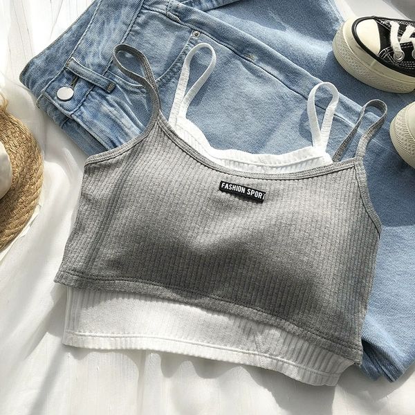 two pieces spliced tank female stripe breathable new fashion outside wear lingerie, Black;white
two pieces spliced tank female stripe breathable new fashion outside wear lingerie, Black;white