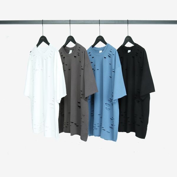 2020 new ins trendsetter, same oversize, loose cut hole, high street, short sleeve man, White
2020 new ins trendsetter, same oversize, loose cut hole, high street, short sleeve man, White