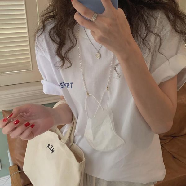 women's t-shirt hzirip summer cotton fashion simple ladies shirt 2021 wild loose casual round neck letter short-sleeved, White
women's t-shirt hzirip summer cotton fashion simple ladies shirt 2021 wild loose casual round neck letter short-sleeved, White