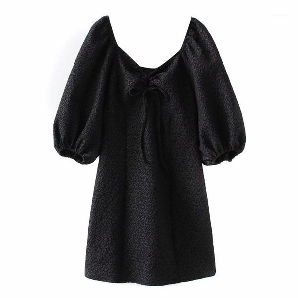 casual dresses women hollow drawstring black jacquard mini dress female lantern sleeve clothes lady loose vestido d8137, Black;gray
casual dresses women hollow drawstring black jacquard mini dress female lantern sleeve clothes lady loose vestido d8137, Black;gray