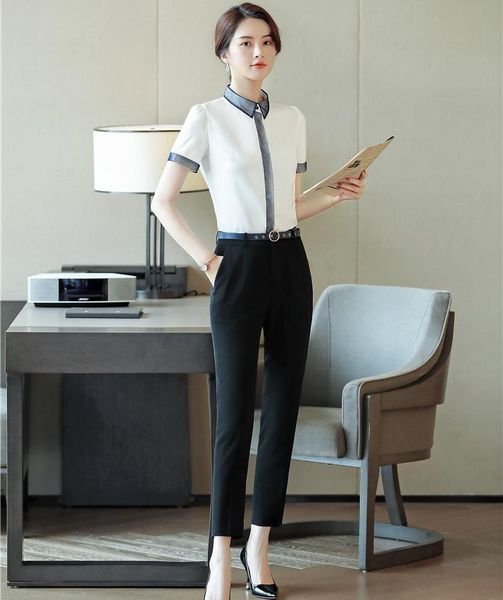 women's blouses & shirts women work white short sleeve office ladies business suits 2 piece pant and sets summer
women's blouses & shirts women work white short sleeve office ladies business suits 2 piece pant and sets summer