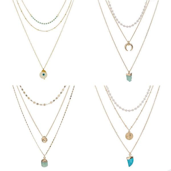 pendant necklaces natural stone necklace with gold color elizabeth coin disk multilayer for women gift, Silver
pendant necklaces natural stone necklace with gold color elizabeth coin disk multilayer for women gift, Silver