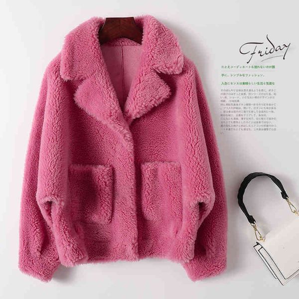 women's wool & blends fur coat plus size particles sheep shearling one short lambswool winter korean outwear 0ndw, Black
women's wool & blends fur coat plus size particles sheep shearling one short lambswool winter korean outwear 0ndw, Black
