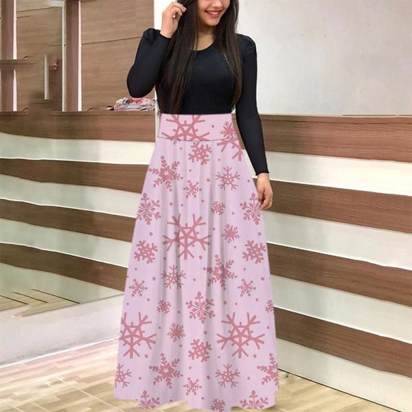 casual dresses women christmas long dress elegant snowflake printed maxi sleeve ladies festival robe, Black;gray
casual dresses women christmas long dress elegant snowflake printed maxi sleeve ladies festival robe, Black;gray