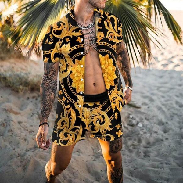 hawaiian gothic printing suit summer mens tracksuits short sleeve button shirt beach shorts men 2 pieces sets national style casual, Gray
hawaiian gothic printing suit summer mens tracksuits short sleeve button shirt beach shorts men 2 pieces sets national style casual, Gray