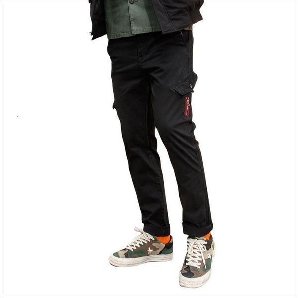 spring autumn cargo with zipper women pant pockets black cotton male long trouser pantalon homme size 28 38 g3595
spring autumn cargo with zipper women pant pockets black cotton male long trouser pantalon homme size 28 38 g3595