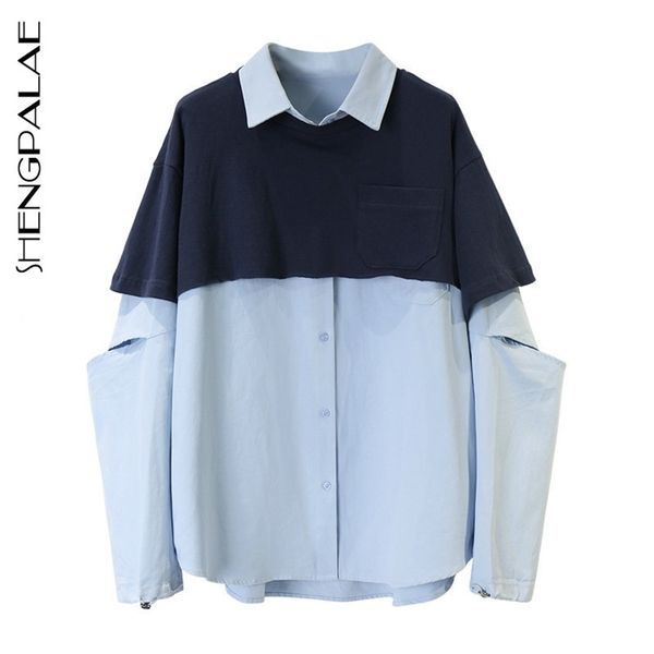 shengpale mid long two piece shirt women's autumn blue lapel single breasted sleeve fried street blouse fashion 5a538 210427, White
shengpale mid long two piece shirt women's autumn blue lapel single breasted sleeve fried street blouse fashion 5a538 210427, White