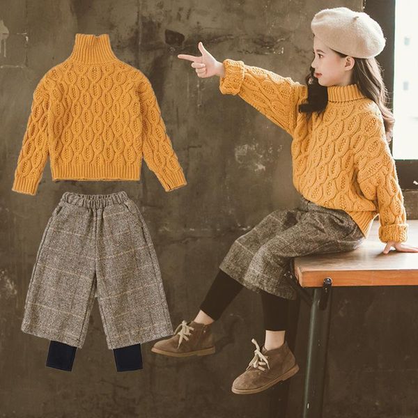 teenage turtleneck sweater set girls clothes 2021 spring autumn children's clothing woolen pants two-piece sets, White
teenage turtleneck sweater set girls clothes 2021 spring autumn children's clothing woolen pants two-piece sets, White