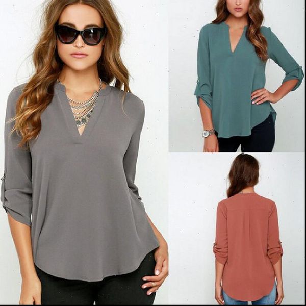 summer long sleeved pleated chiffon womens shirts casual loose v neck large size k2351, White
summer long sleeved pleated chiffon womens shirts casual loose v neck large size k2351, White
