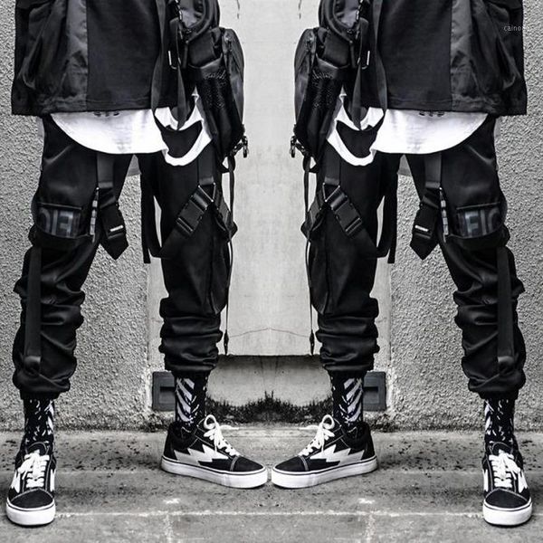 men's pants streetwear joggers men spring autumn sports sweatpants ins tide hip hop multi-pocket drawstring cargo male casual trousers, Black
men's pants streetwear joggers men spring autumn sports sweatpants ins tide hip hop multi-pocket drawstring cargo male casual trousers, Black