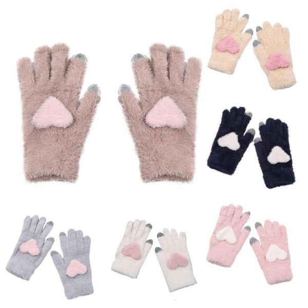 five fingers gloves autumn and winter cute female plush cold-proof wool fingertips red panda knitted warm screen, Blue;gray
five fingers gloves autumn and winter cute female plush cold-proof wool fingertips red panda knitted warm screen, Blue;gray