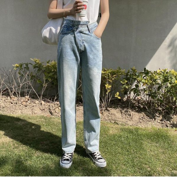 women's jeans 2021 spring summer irregular wide leg women high waist casual vintage y2k loose straight denim trousers mom female, Blue
women's jeans 2021 spring summer irregular wide leg women high waist casual vintage y2k loose straight denim trousers mom female, Blue