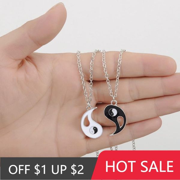 pendant necklaces 2 pcs/set fantastic friends ying yang taiji bagua charm jewelry for lovers gifts colar masculino, Silver
pendant necklaces 2 pcs/set fantastic friends ying yang taiji bagua charm jewelry for lovers gifts colar masculino, Silver